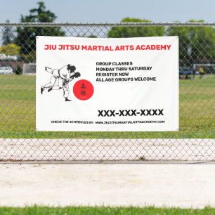 Personalize Jiu Jitsu Martial Arts School Business Banner