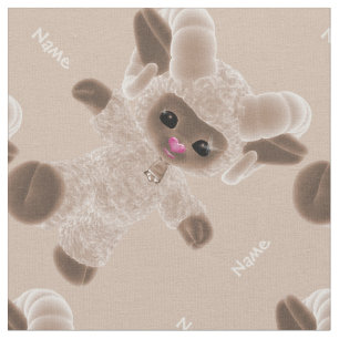 Personalize Kicking Baby Plush Toy Ram Brown Fabric