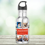 Personalize Kid Child Name Instagram Photo Collage 532 Ml Water Bottle<br><div class="desc">Modern,  personalized Instagram photo collage water bottle for the best Back to School day Ever. Perfect gift also for a child's birthday! He'll love carrying his favourite people around wherever he goes and it will help ease anxiety over the first day of school. This is the red version.</div>