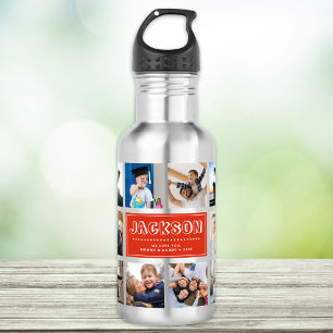 Personalize Kid Child Name Instagram Photo Collage 532 Ml Water Bottle