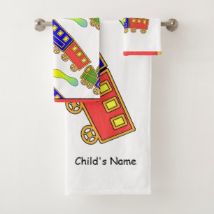 Personalize Kids Choo Choo Train  Bath Towel Set