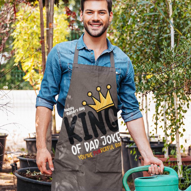 Personalize King of Dad Jokes Apron (Creator Uploaded)