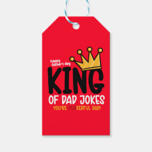 Personalize King of Dad Jokes Gift Tags