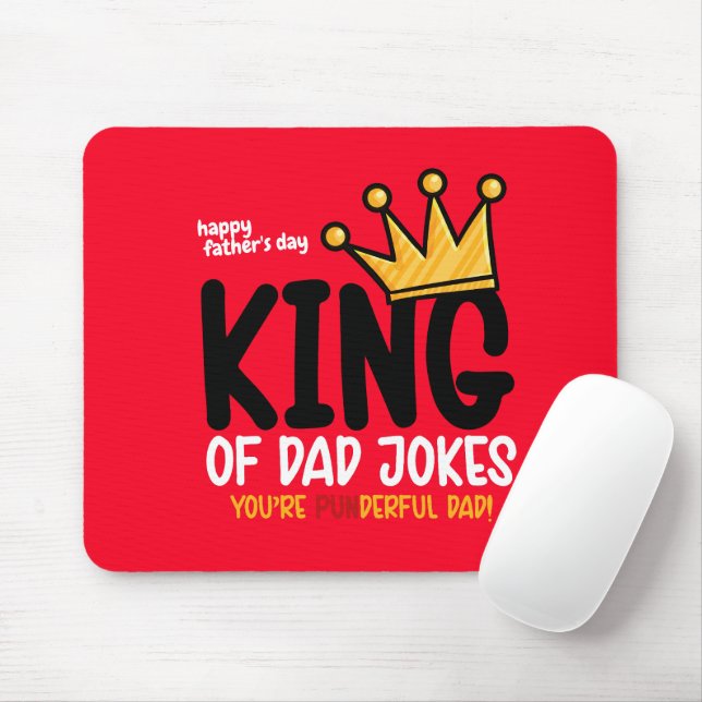 Personalize King of Dad Jokes Mouse Pad (With Mouse)