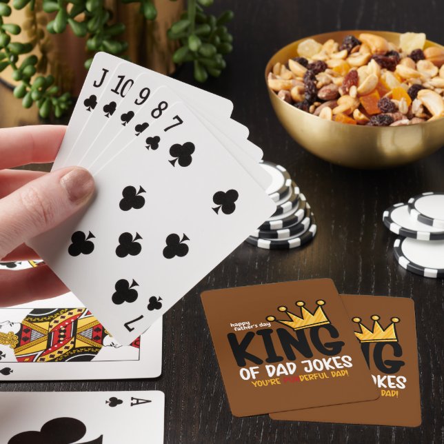 Personalize King of Dad Jokes Playing Cards (In Situ)