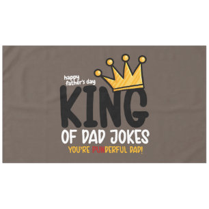 Personalize King of Dad Jokes Tablecloth