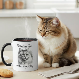 Personalize Kitty Drawing Photo Mug