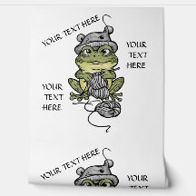 Personalize Knitting Frog Erase  or Edit Text