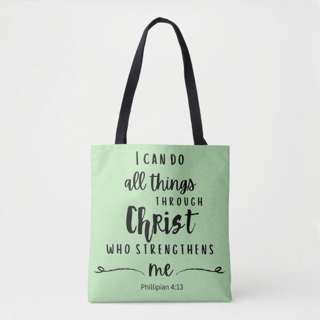 Personalize l Scripture l Christian l  Tote Bag (Front)