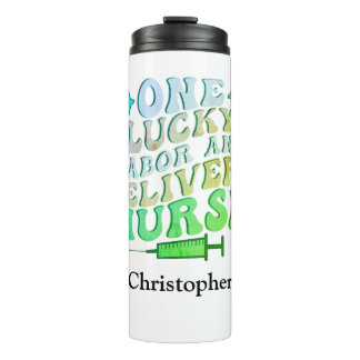 Personalize Labour & Delivery Nurse St Patrick's Thermal Tumbler