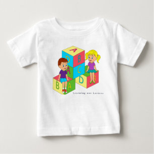 Personalize Learning our Letters Alphabet Block Baby T-Shirt