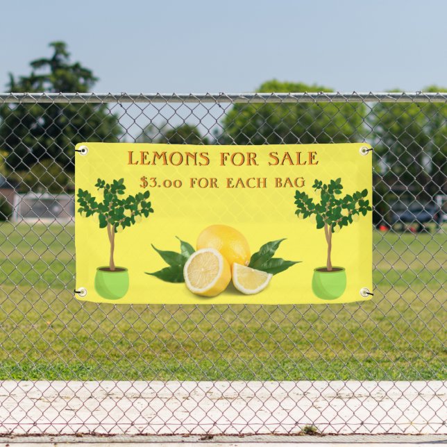 Personalize Lemons For Sale Fruit Stand  Banner (Insitu)