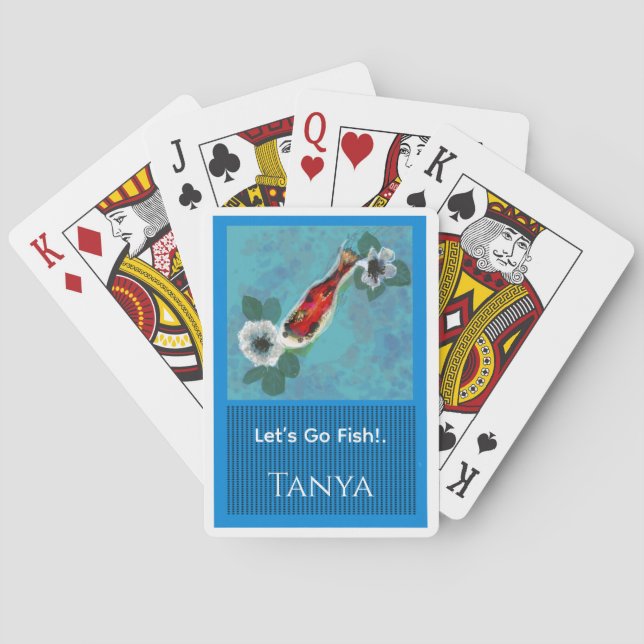 Personalize Let’s Go Fish Name Playing cards  (Back)