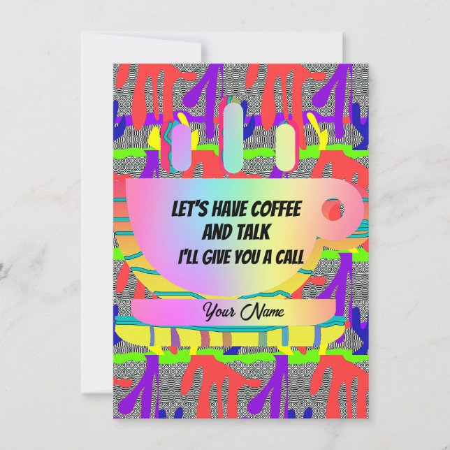 Personalize Let's Have Coffee And Talk Card (Front)