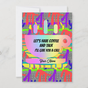Personalize Let's Have Coffee And Talk Card