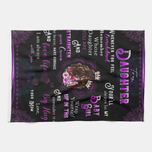 Personalize Letter To My Daughter From Mom Kitchen Towel