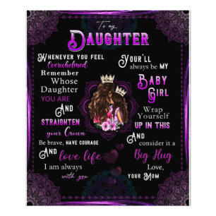 Personalize Letter To My Daughter Photo Print