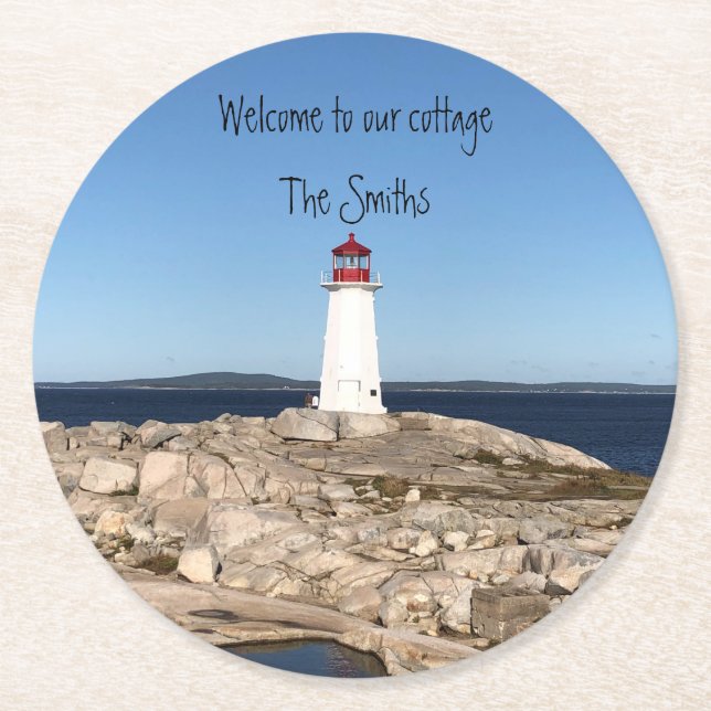 Personalize! Lighthouse coasters (Front)