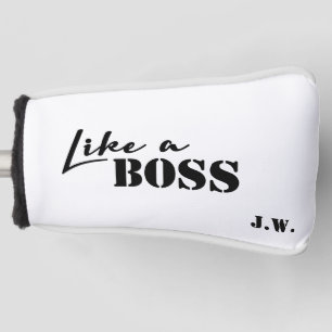 Personalize, Like a boss modern with classic type Golf Head Cover