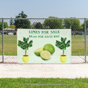 Personalize Limes For Sale Fruit Stand Banner