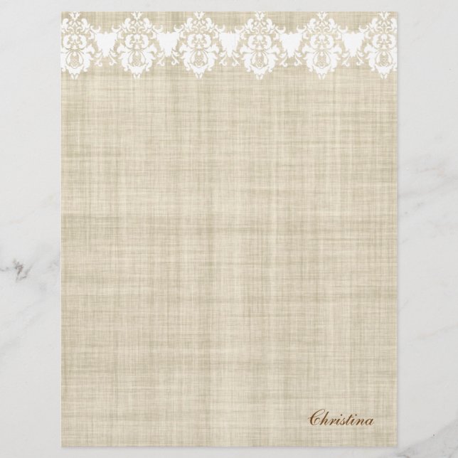 Personalize Linen & Lace Pretty Flyer (Front)