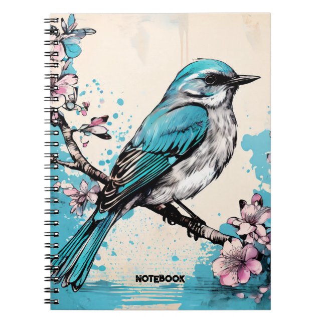PERSONALIZE: Little Blue Bird | Notebook Journal (Front)
