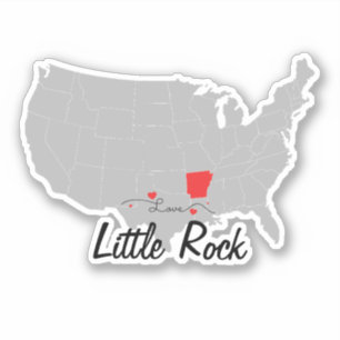 Personalize - Little Rock, Arkansas Map US 