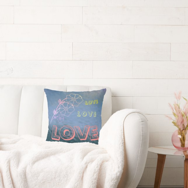 Personalize Love  Throw Pillow (Couch)