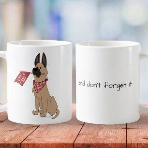 Personalize Love You Cute Dog Cartoon White Simple Coffee Mug