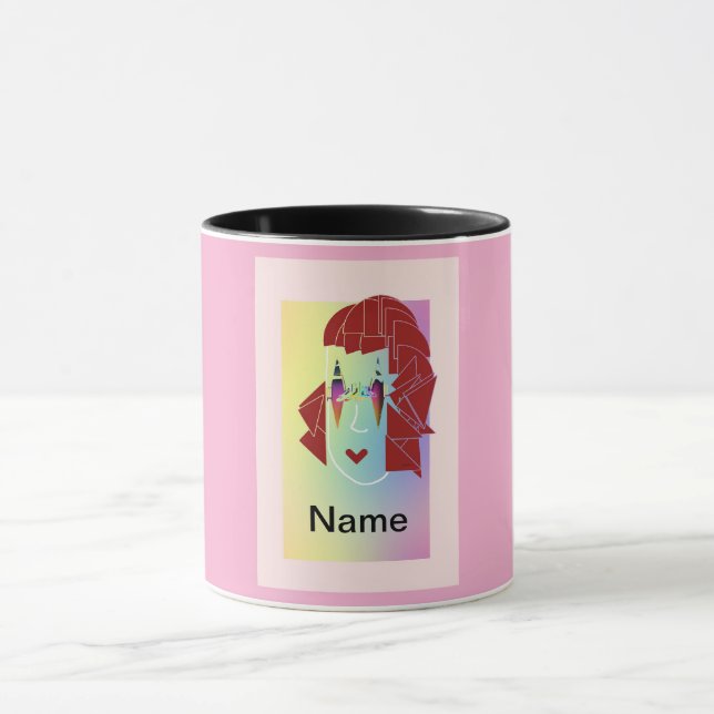 Personalize Lt Pink Glare Fun Mug (Center)