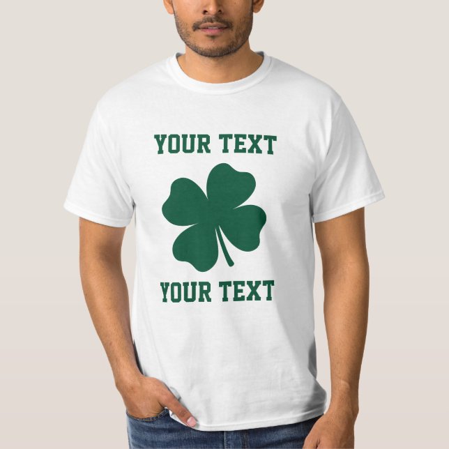 Personalize Lucky Shamrock T-Shirt (Front)