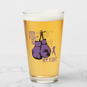 Personalize Lupus Support Her Fight is Mine Boxing Glass