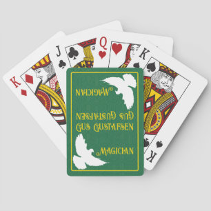 Personalize Magician White Dove Playing Cards