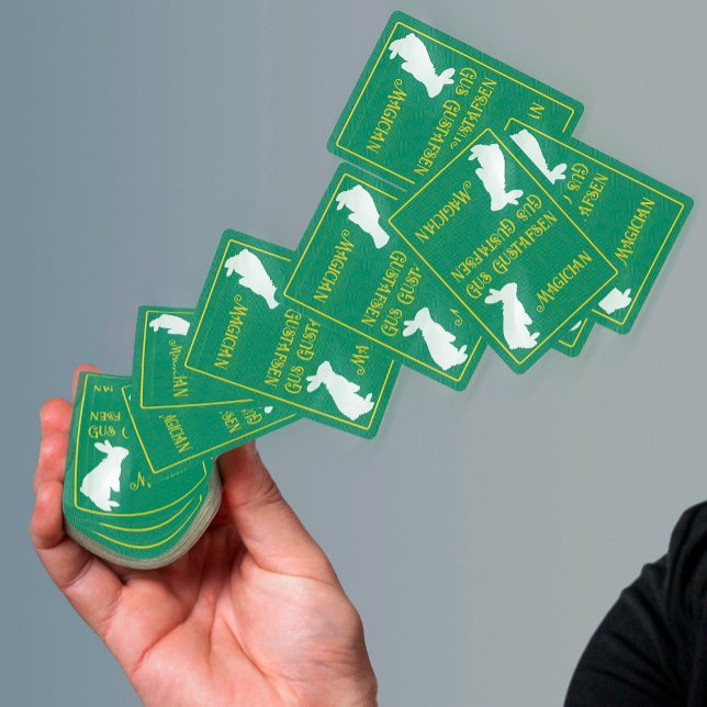 Personalize Magician White Rabbit Playing Cards (Creator Uploaded)