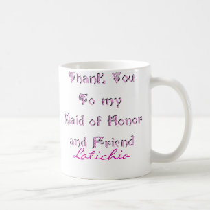 Personalize Maid of Honour Wedding Party Gift Mug