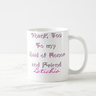 Personalize Maid of Honour Wedding Party Gift Mug
