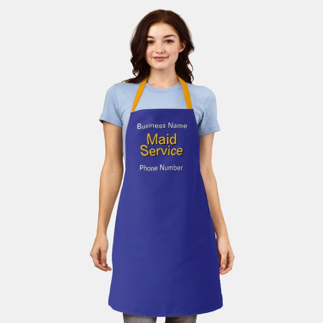 Personalize Maid Service Entrepreneur Blue Apron (Worn)