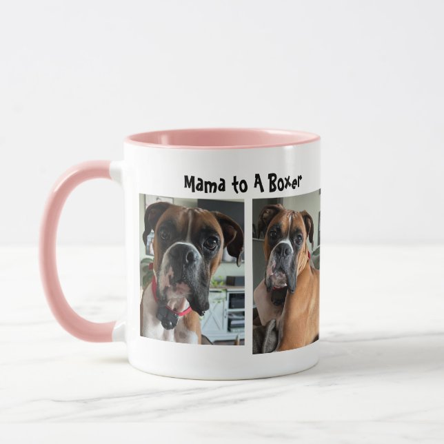 Personalize/ Mama To A Boxer Cute  Mug (Left)