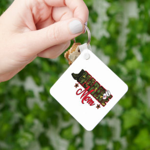 Personalize Marine Mom with Dog Tag Keychain