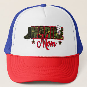 Personalize Marine Mom with Dog Tag Trucker Hat