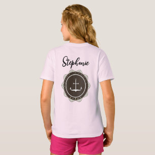 Personalize Marine Retro Anchor and Badge T-Shirt