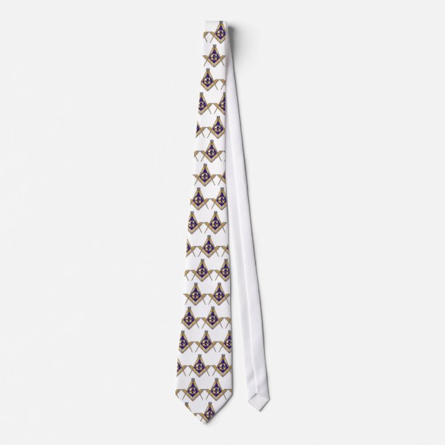 Personalize Masonic and Shriner Emblems Tie (Front)