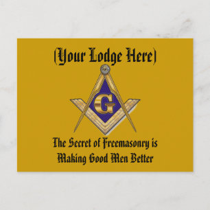 Personalize Masonic Lodge Postcard