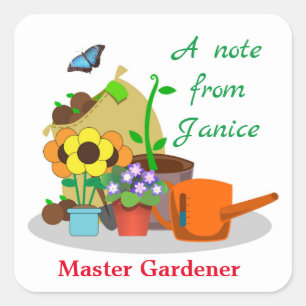 Personalize Master Gardener Promotional Sticker