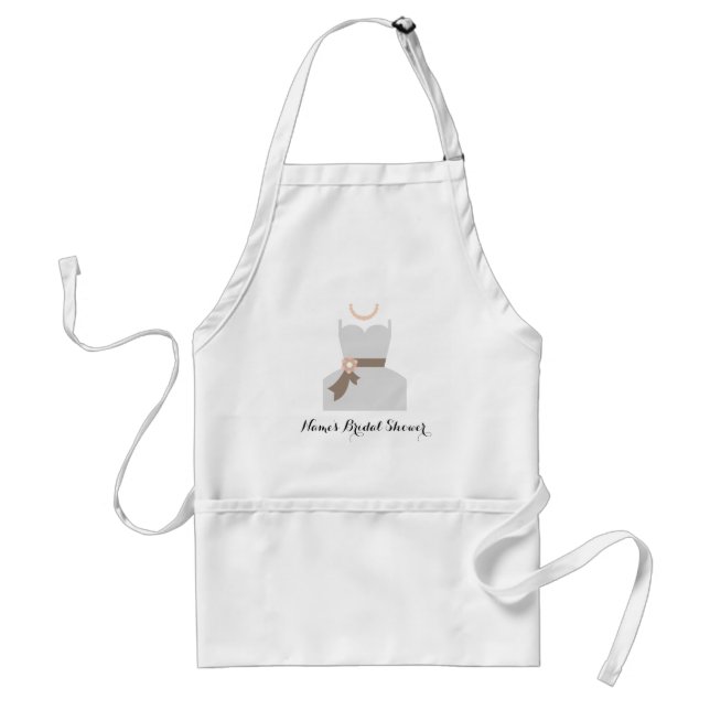 Personalize Me! Bridal Shower Apron-Autographable Standard Apron (Front)