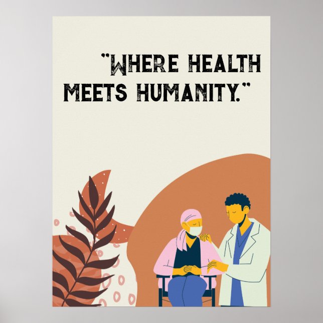 Personalize medical quotes for hospital poster (Front)