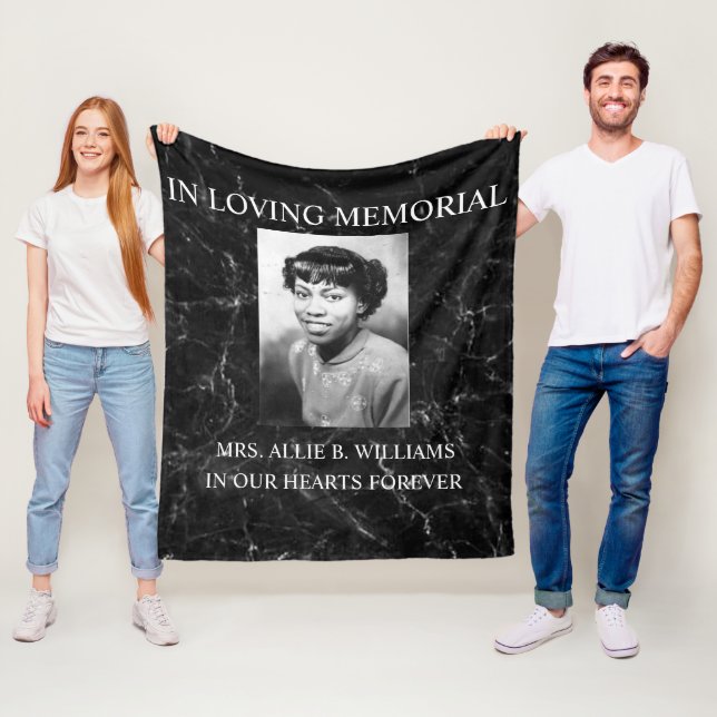 Personalize Memorial Fleece Blanket (In Situ)