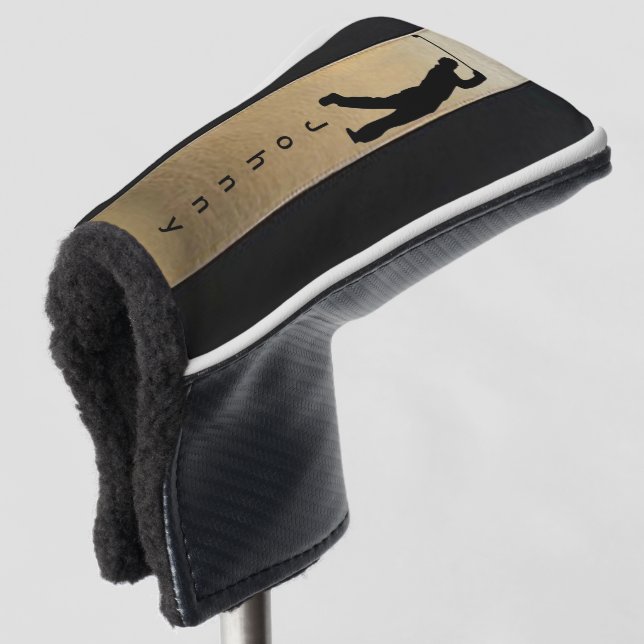 Personalize Men Silhouette Putter Golf Head Cover (3/4 Front)