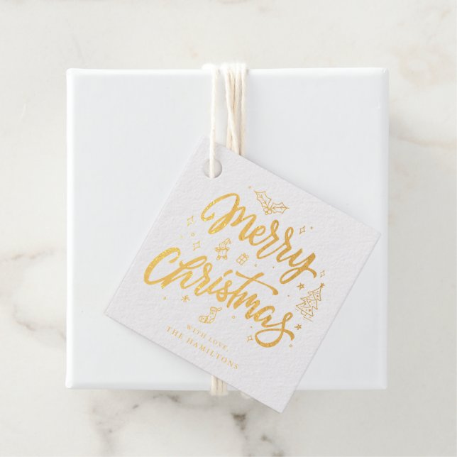 Personalize Merry Christmas Favour Tags (With Box)