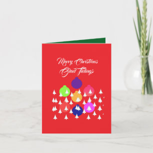 Personalize Merry Christmas Glad Tidings  Card